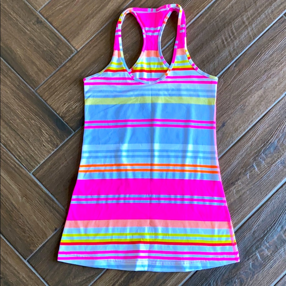 Lululemon Neon Striped Tank